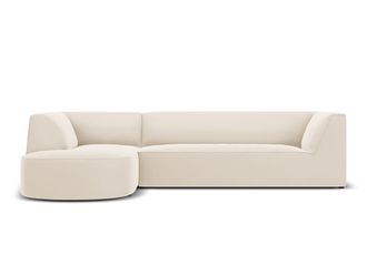 CXL by Christian Lacroix Sof&aacute; esquinero izquierdo 4 plazas de terciopelo beige