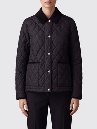 Burberry Giacca corta trapuntata in nylon con colletto in velluto a coste