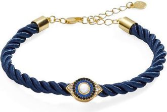 Alex and Ani Evil Eye Adjustable Cord Bracelet in Blue at Nordstrom