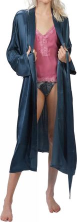 Asceno Athens Robe In Petrol