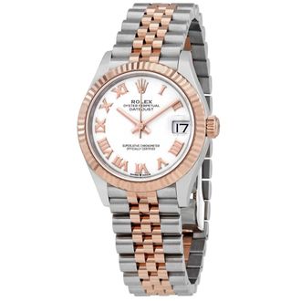 Rolex Datejust 31 White Dial Automatic Ladies Steel and 18kt Everose Gold Jubilee Watch 278271AURDJ
