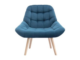 VENTE-UNIQUE.COM Sill&oacute;n cl&aacute;sico terciopelo azul verdoso