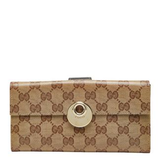 Gucci Beige Pvc Leather Coin Purse/Coin Case (Pre-Owned)