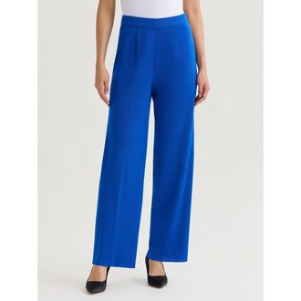 Misook Nancy Wide Leg Mylana Knit Pant in Aegean Blue at Nordstrom, Size Xx-Large