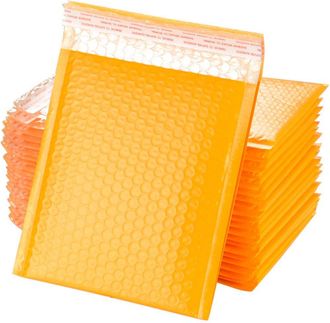 OEM Sobres Acolchados De Burbujas, Bolsas De Env&iacute;o Autoadhesivas De Polietileno, Bolsas De Regalo Para Revistas, Paquete De 50, 15 X 20 Cm / 5,9 X 7,9 Pul