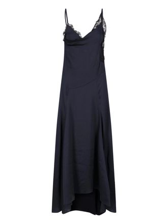 Isabel Marant Lace-Trimmed Spaghetti Straps High-Low Dress