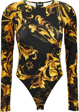 Versace Jeans Couture Body con stampa Barocco - Nero