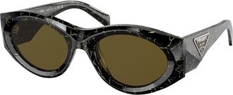 Prada PR 20ZS 19D01T Womens Sunglasses Black Size 53