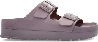 Birkenstock x Papillio Arizona double-buckle sandals - women - Leather/Leather/Rubber - 35 Narrow - Purple