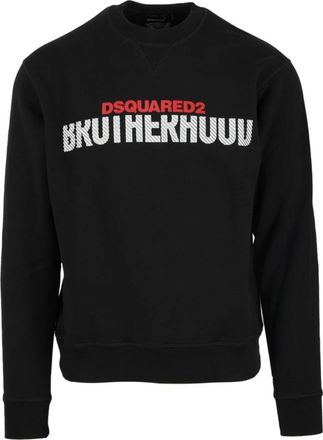 Dsquared2 Sweatshirt - Heren - Sweatshirts - Zwart - XS - Katoen - Hoodies & sweatvesten