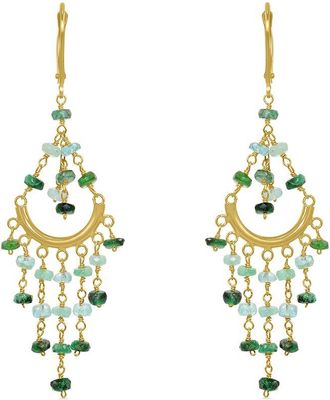 Jewelmak 14K Emerald Earring