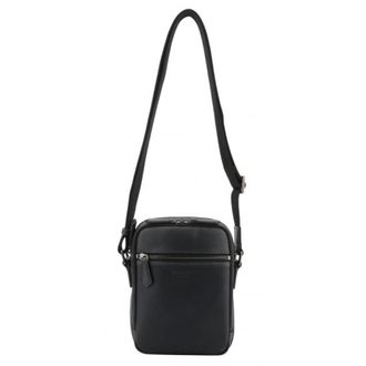 Pourchet Tassen, Heren, Zwart, ONE Size, Leer, Raphael Crossbody Bag