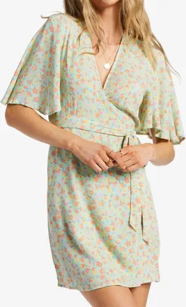 Billabong All For You Mini Dress In Spearmint