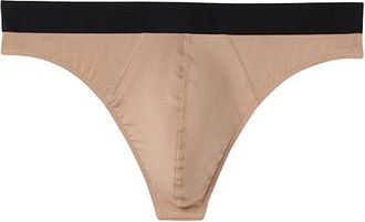 MeUndies Pouch Front Thong Mens Underwear Sand Dune : SM, Elastane