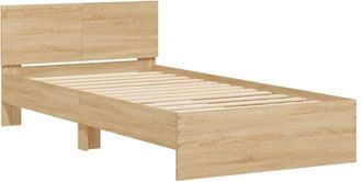 vidaXL Vidaxl - Bed Frame without Mattress with Headboard Sonoma Oak 100x200 cm