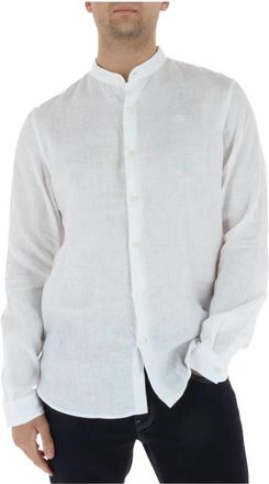 Timberland Mill Brook Linnen Overhemd - Heren - Casual Overhemden - Wit - L - Linnen - Overhemden