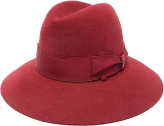 Borsalino Accessoires, Dames, Rood, S, Wol, Claudette Wool Hat