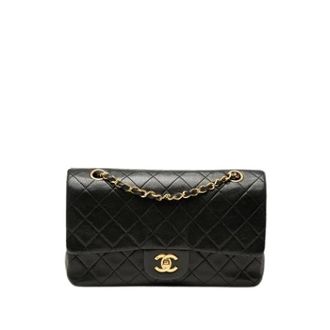 Chanel Pre-owned Double Flap Shoulder Bag - Dames - Pre-owned - Zwart - Maat: ONE Size Leer