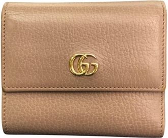 Gucci Beige Leather Wallet (Tri-Fold) (Pre-Owned)