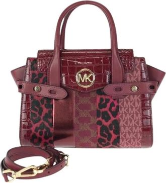 Michael Kors Pre-owned Handbags, female, Red, Size: ONE SIZE Pre-owned Carmen Leather 2way Bag
