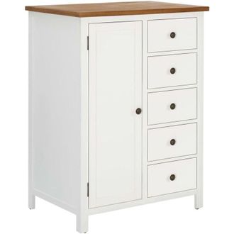 vidaXL Furniture Limited - Armario De Madera Maciza De Roble 76x52x105