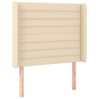 vidaXL Testiera Ad Orecchio Crema 93x16x118/128 Cm In Tessuto - Vidaxl