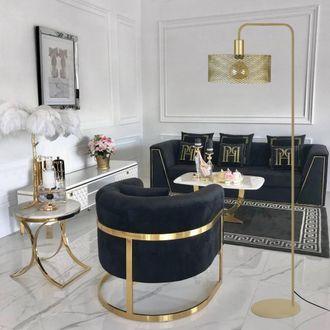 Tosel L&aacute;mpara para leer metal Alt.157cm dorado Pantalla: dorado