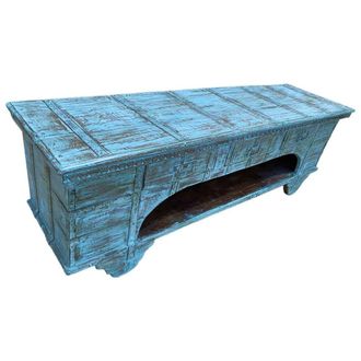 Wanderlust Deco Mueble bajo de madera artesanal 165-175x45x57h cm