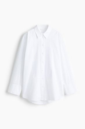 H&M Oversized Smokingbluse - Weiss