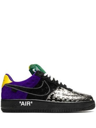 Nike x Virgil Abloh x Louis Vuitton Air Force 1 Low Purple Dusk/Metallic Silver sneakers - Black