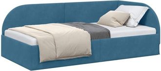 vidaXL Estructura De Cama En Esquina Con Cabecera Azul 100 Cm X 200 Cm Vidaxl