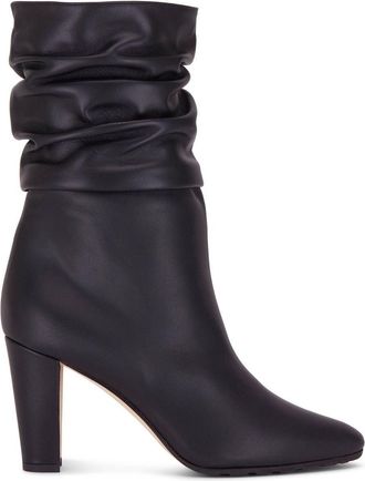 Manolo Blahnik Calasso slouchy ankle boots - women - Leather/Leather/Rubber - 40 - Black