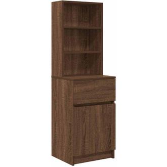 vidaXL Vidaxl - Mesilla De Noche Roble Marr&oacute;n 39x35x125 Cm Madera De Ingenier&iacute;a