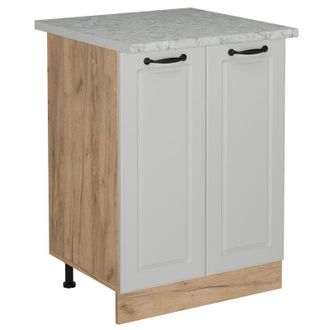 Vicco Mueble Bajo De Cocina R-line, Blanco Casa De Campo, 60 Cm Et M&aacute;rmol