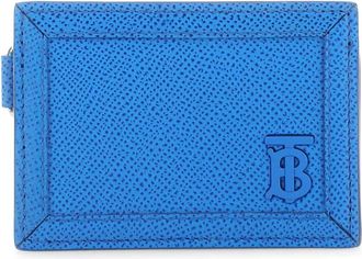 Burberry Leren Kaarthouder - Heren - Portefeuilles - Blauw - ONE Size - Leer - Accessoires