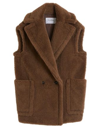 Max Mara Brown Sleeveless Blazer