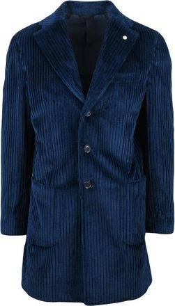 L.B.M. 1911 L.b.m. 1911, Jassen, Heren, Blauw, L, Katoen, Corduroy jas