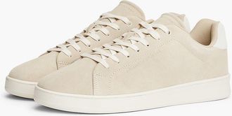 Tommy Hilfiger Mens Suede Court Sneaker - Sandalwood - US 11.5 / EU 45