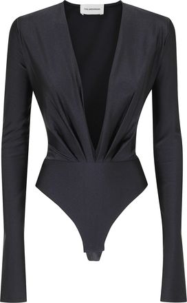 Andamane Black Zelda Deep V-Neck Contouring Bodysuit