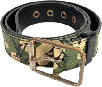Louis Vuitton Pre-owned Belts, male, Multicolor, Size: ONE SIZE Pre-owned Canvas Belt