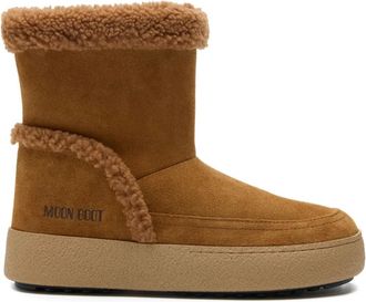 Moon Boot Stivali con bordo in shearling - Marrone