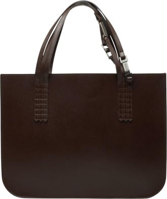 Chanel Brown Leather Pouch Tote Bag (Pre-Owned)