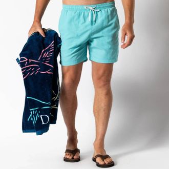 Duck Head Mens Sailport Solid Swim Short In Marine Blue