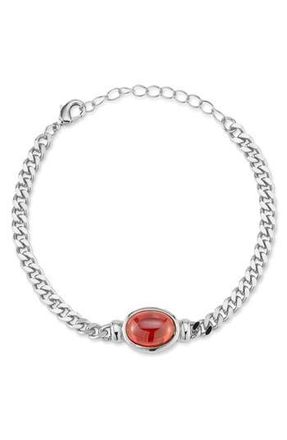 Glaze Jewelry Cubic Zirconia Curb Chain Bracelet in Silver at Nordstrom Rack