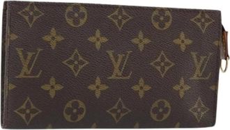 Louis Vuitton Pre-owned Accessory Pouch - Dames - Vintage Clutch - Bruin - ONE Size - Leer - Vintage