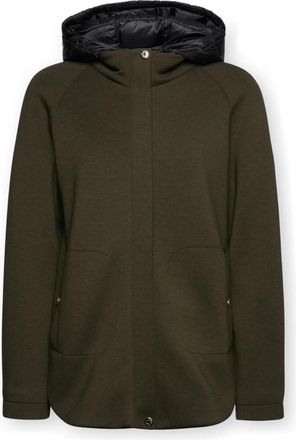 Elena Miro Hooded Scuba Parka - Dames - Winterjassen - Groen - M - Polyester - Jassen