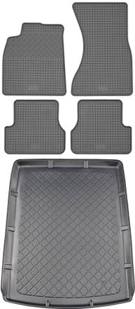 OEM Audi A6 C7 Avant Kombi (5 Puertas) De 09.2011 A 08.2018 Set - Alfombrillas De Goma Para Coche + Alfombrilla Para Maletero