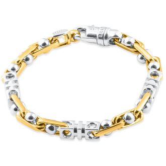 Pompeii3 Mens Link 14k Gold (53gram) or Platinum (85gram) 7.5mm Bracelet 8.5