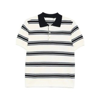 Dunst Polo Shirts, female, Multicolor, Size: XS Striped Polo Knit