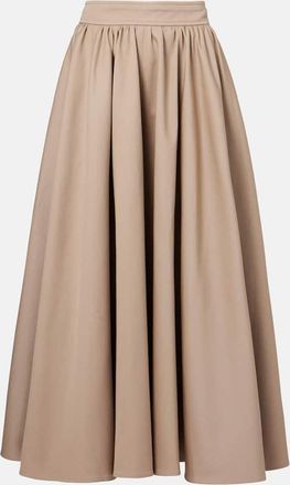 Patou Gonna midi in gabardine di cotone